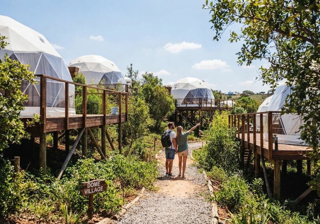 Tenda glamping ao pôr do sol na natureza portuguesa — Reservas e Melhores Glampings de Portugal