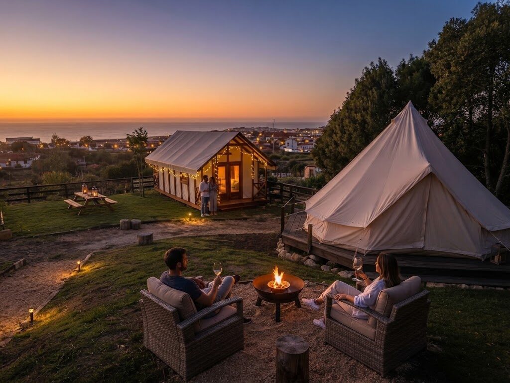 Iurte com esplanada e espreguiçadeiras — Soul Glamping Madeira