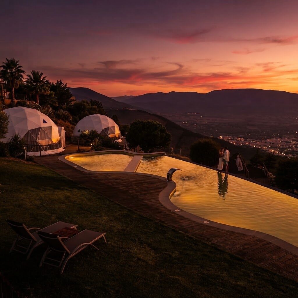 Domo transparente com vista sobre a paisagem — Glamping em Tavira