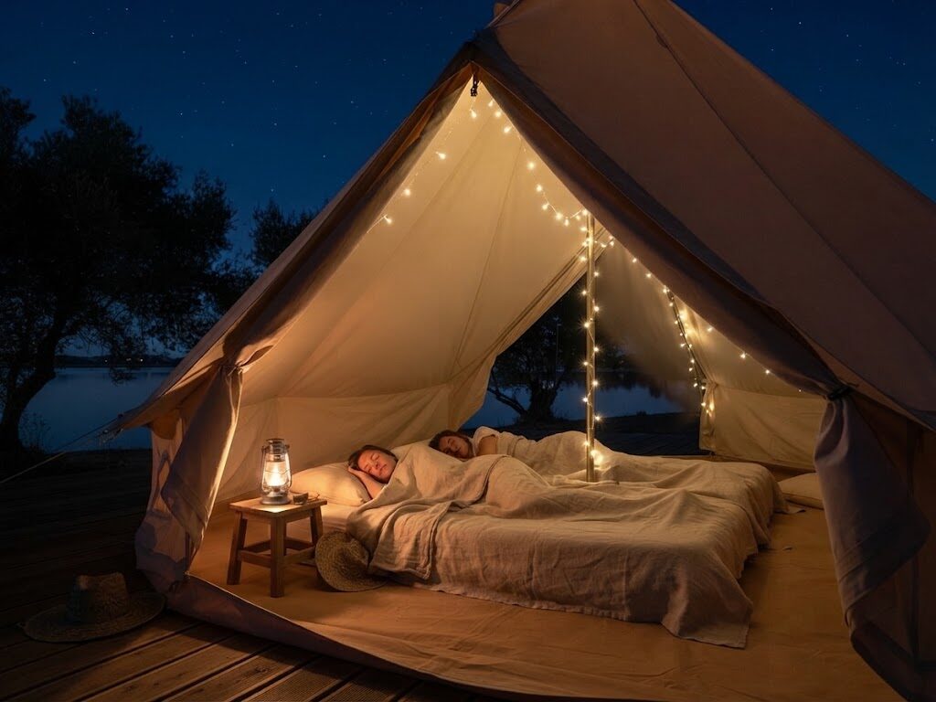 Domo transparente com vista sobre a paisagem — Glamping no Centro e Serra da Estrela