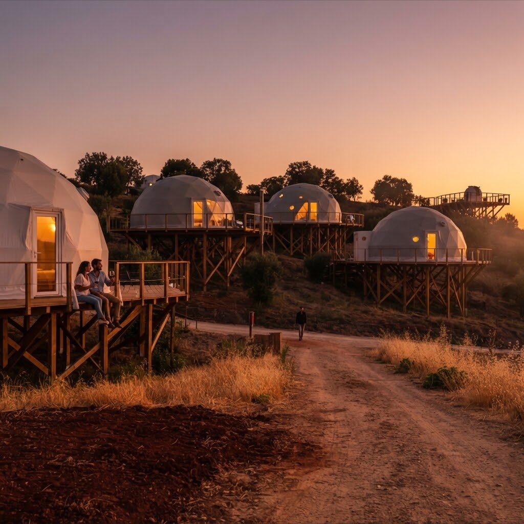 Barril de madeira convertido em quarto de glamping — Glamping no Centro e Serra da Estrela